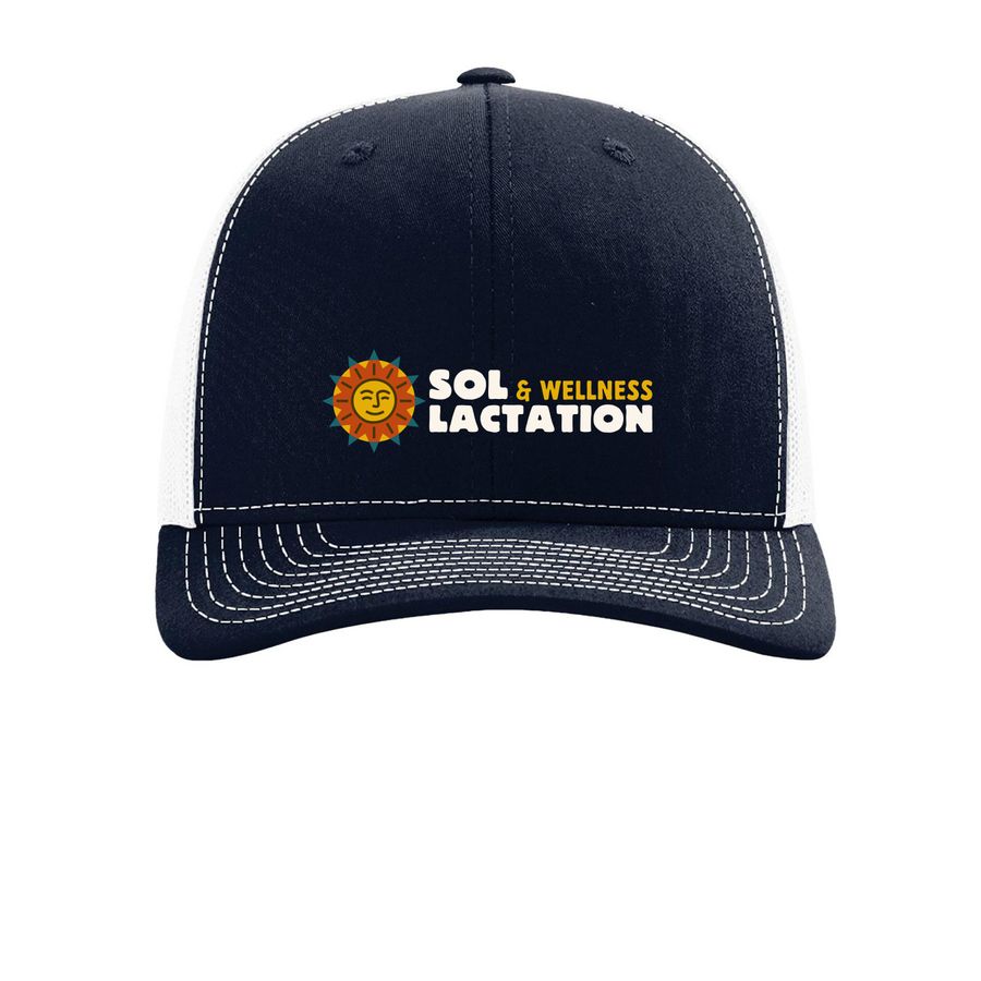 Sol Hat&nbsp;, a Navy/ White Printed Snapback Trucker Cap
