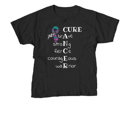 Brave Like Cloe 2026, a Black Youth Unisex Tee