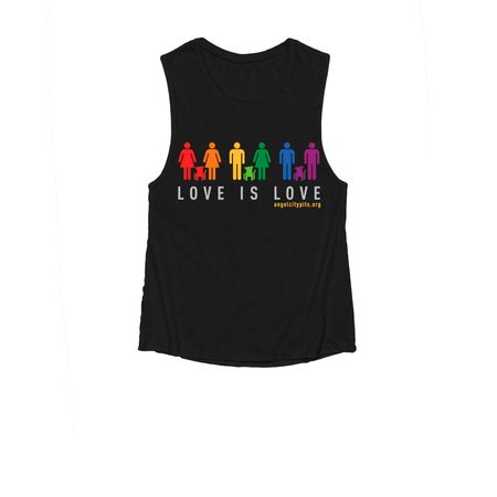 Love is Love, a Black Women's Muscle Tank