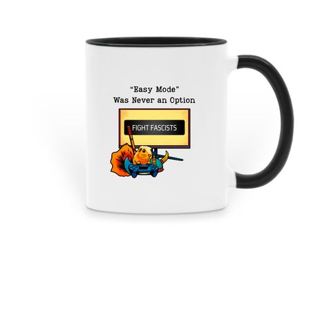 ?Easy Mode? Was Never an Option, a Black Two-Tone Ceramic Mug