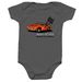 Owen's Pit Crew - Classic Car Onesie, a Charcoal Infant Onesie