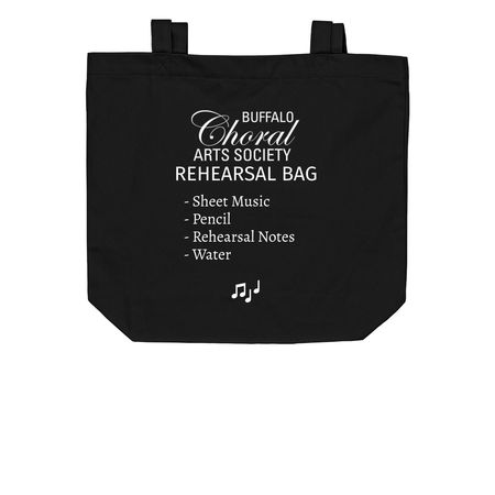 Buffalo Choral Arts Rehearsal Bag, a Black Organic Cotton Tote Bag