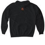 Read With Me MN Merch Orange Design, a Black Gildan Softstyle Pullover Hoodie (back-view)