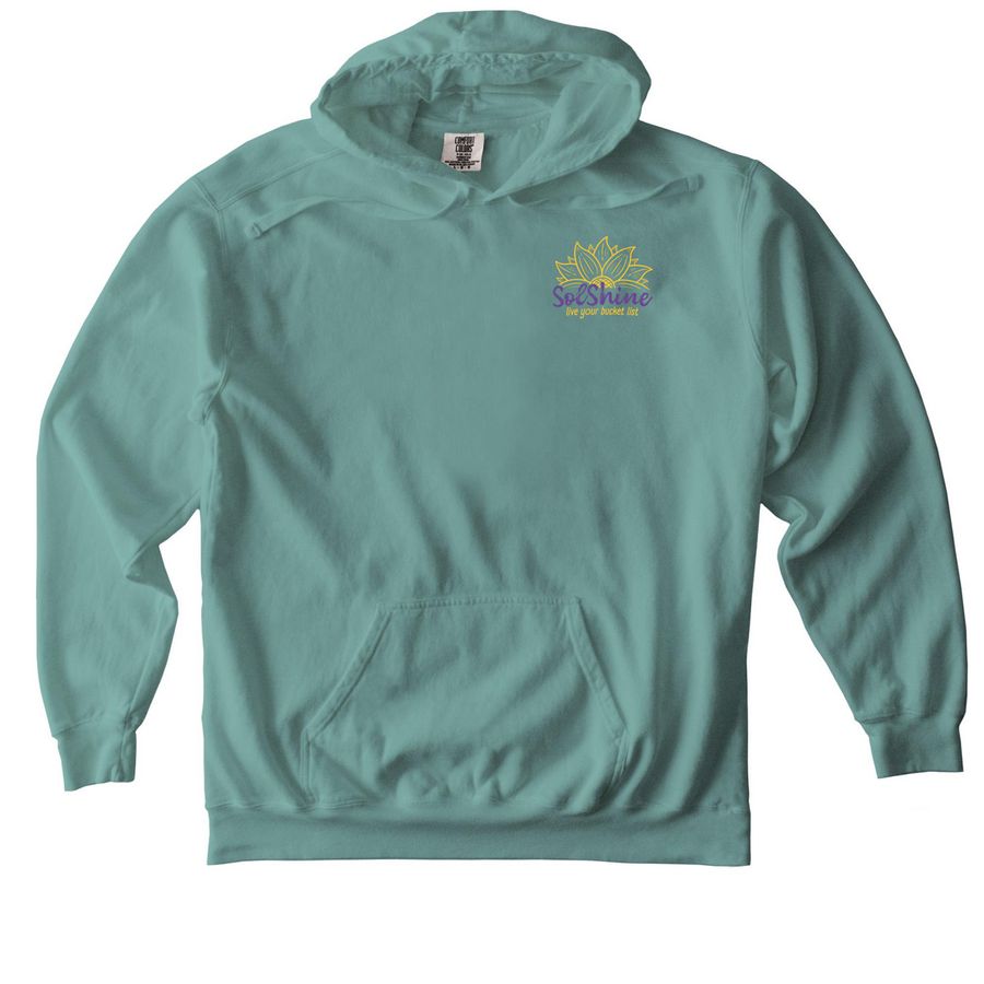 (Purple Logo) Crewnecks & Hoodies, a Seafoam Comfort Colors Pullover Hoodie
