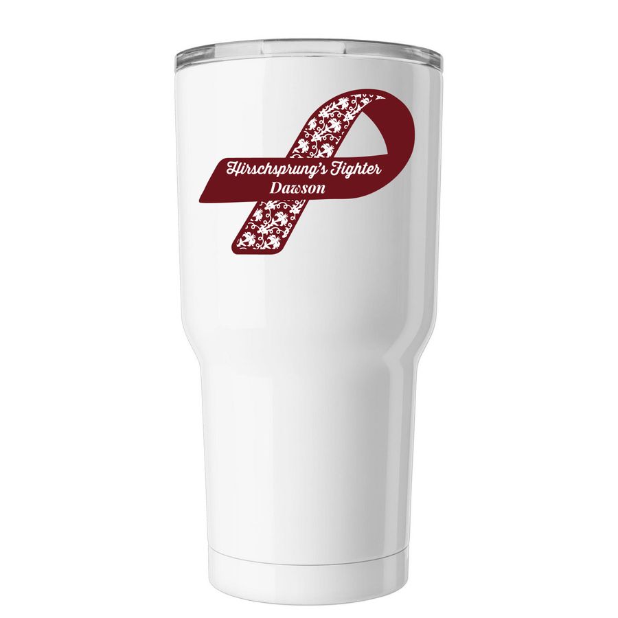 Hirschsprung?s Fighter Cup, a White Insulated Tumbler