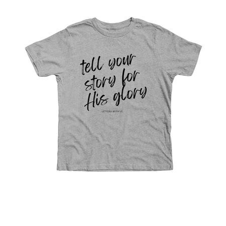 Tell your story, a Athletic Heather Premium Youth Tee