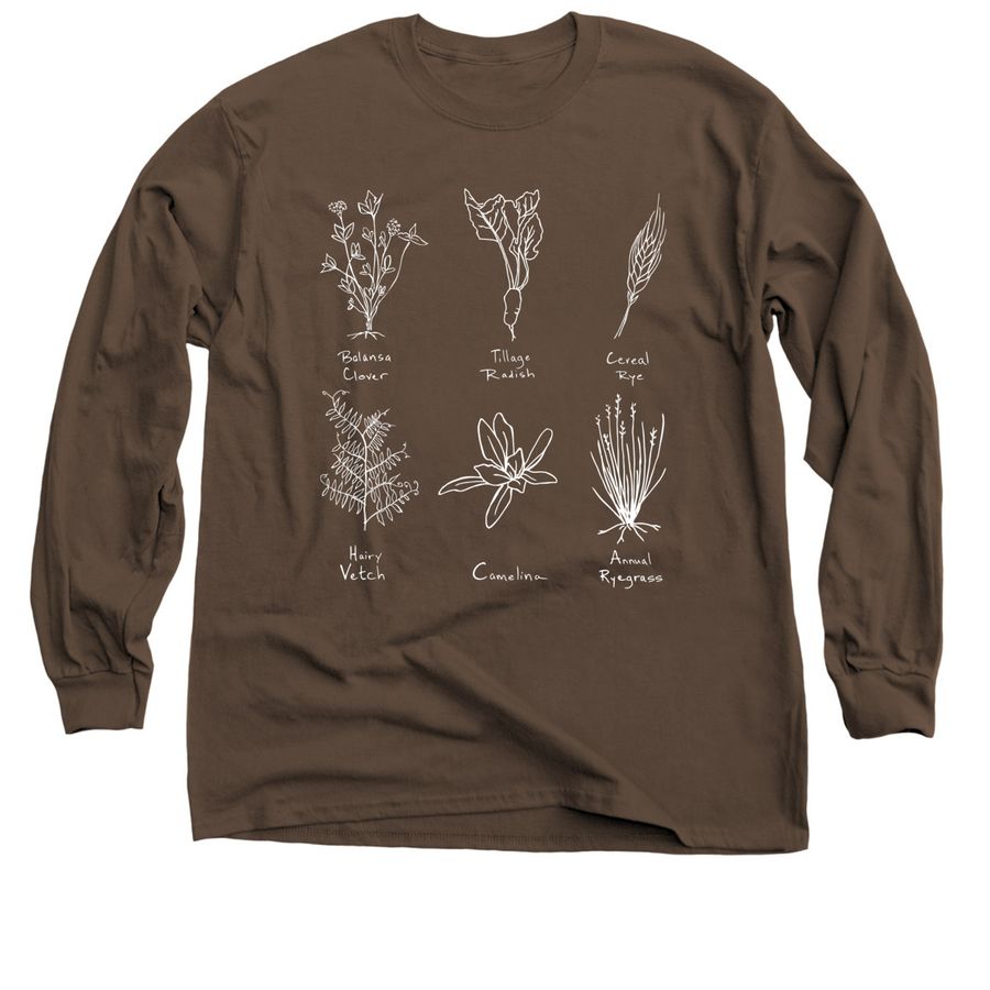 ISAP Cover Crop Gear, a Dark Chocolate Classic Long Sleeve Tee