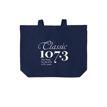 The Classic Cotton Tote, a River Blue Navy Cotton Canvas Tote Bag
