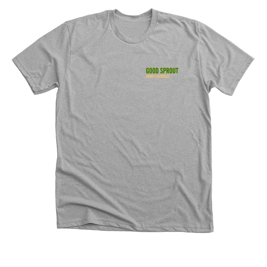 Good Sprout Rescue and Sanctuary Logo, a Athletic Heather Premium Unisex Tee