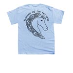 250 Years of Freedom (Light Colors), a Light Blue Youth Unisex Tee (back-view)