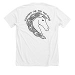250 Years of Freedom (Light Colors), a Solid White Blend Premium Unisex Tee (back-view)