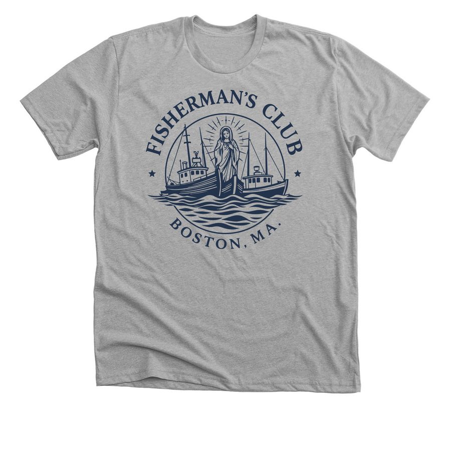 Fisherman's Club&nbsp;, a Athletic Heather Premium Unisex Tee
