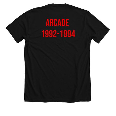 STEPHEN PEARCY of RATT Arcade 92-94 Tee&nbsp;, a Solid Black Blend Premium Unisex Tee (back-view)