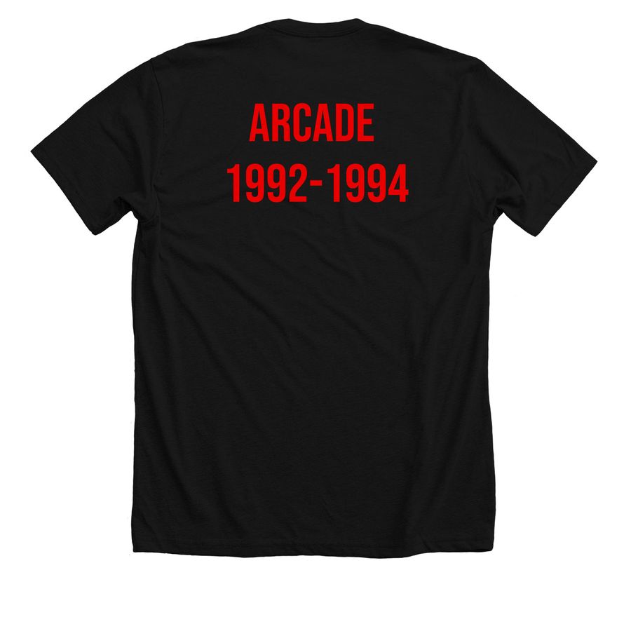 STEPHEN PEARCY of RATT Arcade 92-94 Tee&nbsp;, a Solid Black Blend Premium Unisex Tee (back-view)