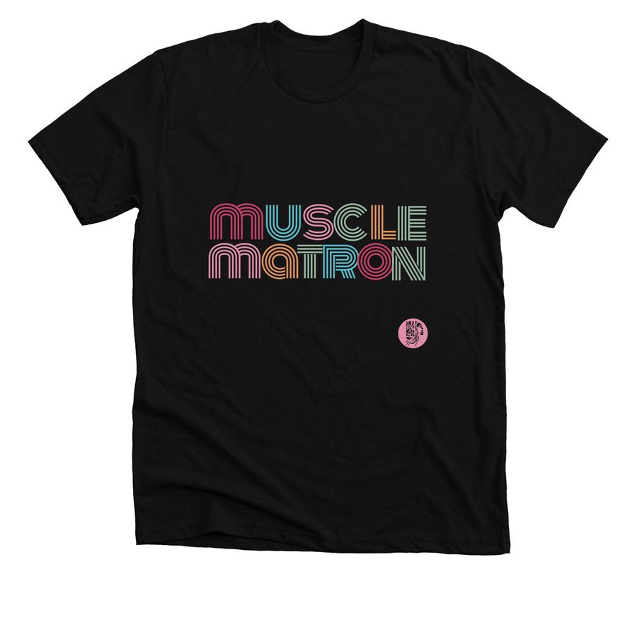 Muscle Matron, a Solid Black Blend Premium Unisex Tee