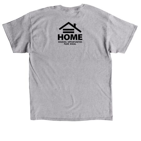 Fair Housing is a Civil Right, a Sport Grey Classic Unisex Tee (back-view)