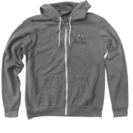 Hidden Gems Rescue, a Deep Heather Zip Up Hoodie