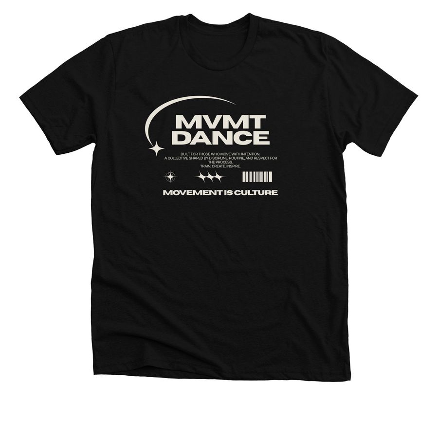 MVMT IS CULTURE, a Solid Black Blend Premium Unisex Tee