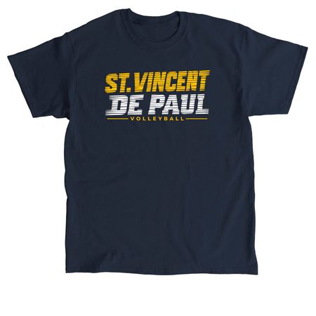 St. Vincent de Paul Volleyball - 2026, a Navy Classic Unisex Tee