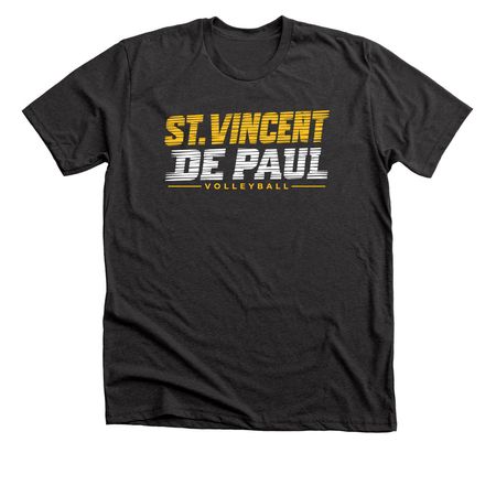 St. Vincent de Paul Volleyball - 2026, a Dark Grey Heather Premium Unisex Tee