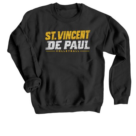 St. Vincent de Paul Volleyball - 2026, a Black Crewneck Sweatshirt