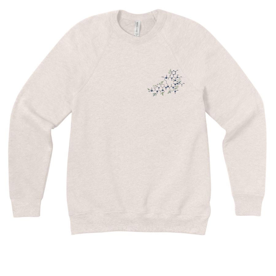 Blueberry Love, a Heather Dust Premium Raglan Crewneck Sweatshirt