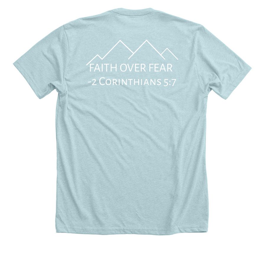 Root & Bloom Co.&nbsp;, a Heather Ice Blue Premium Unisex Tee (back-view)