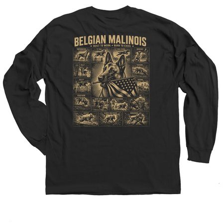 Malinois Do It All, a Black Classic Long Sleeve Tee