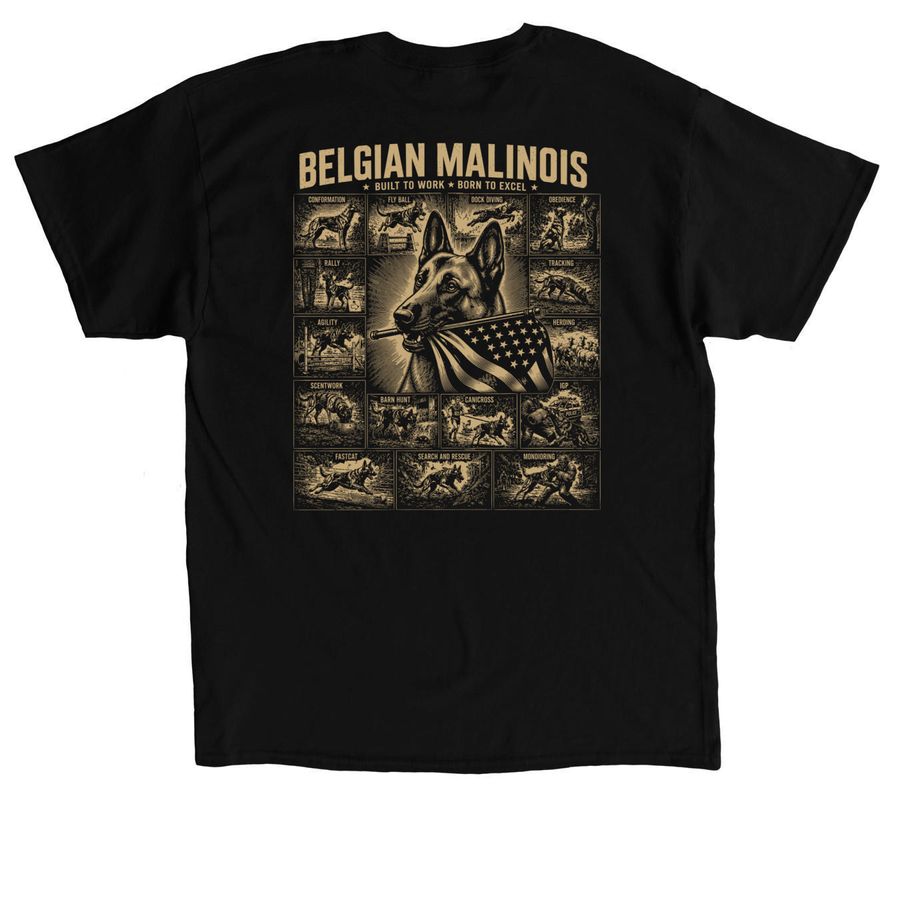 Malinois Do It All, a Black Classic Unisex Tee