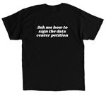 The Billboard, a Black Classic Unisex Tee (back-view)