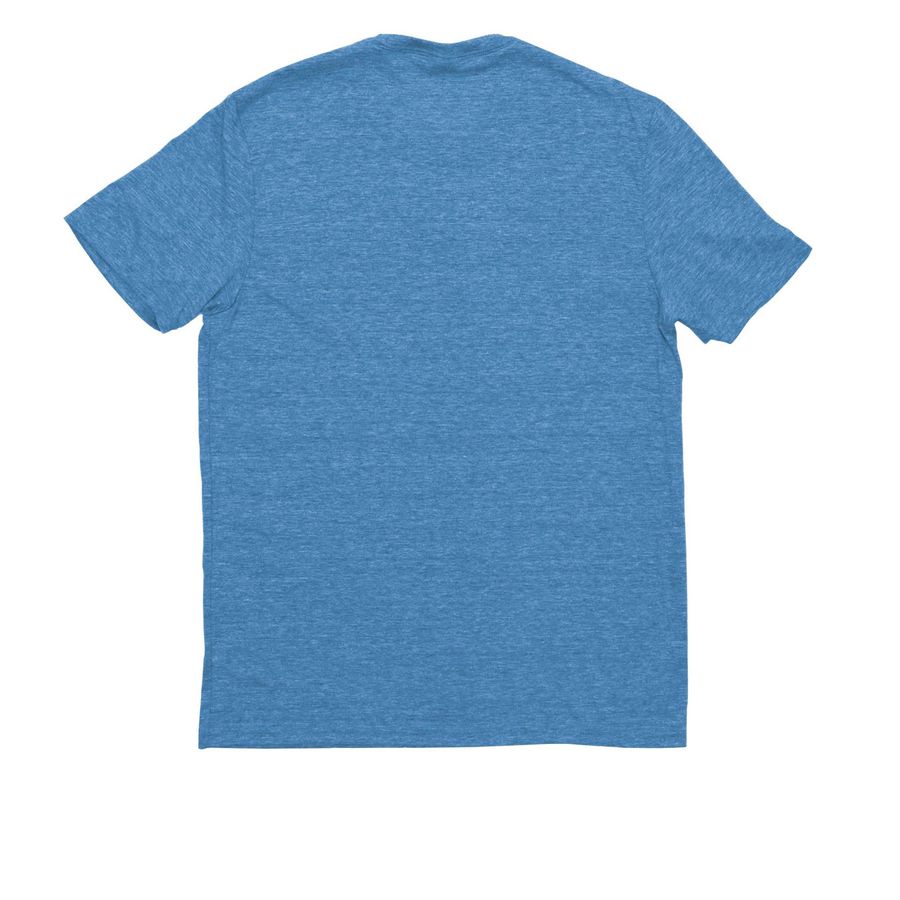Tri-Blend Tshirt, a Azure Blue Allmade Eco Triblend Unisex Tee (back-view)