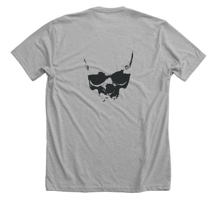 GRIM READER, a Athletic Heather Premium Unisex Tee (back-view)