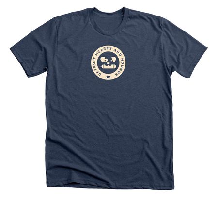 Detroit Hearts and Hounds kindness shirts, a Heather Navy Premium Unisex Tee