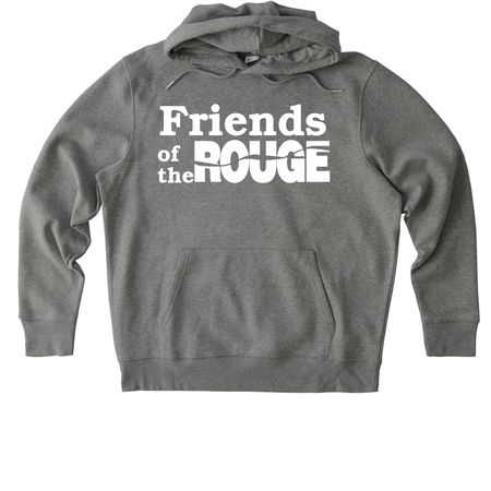 FOTR Watershed Map - White Logo, a Mid Heather Grey Stanley/Stella Unisex Cruiser 2.0 Pullover Hoodie