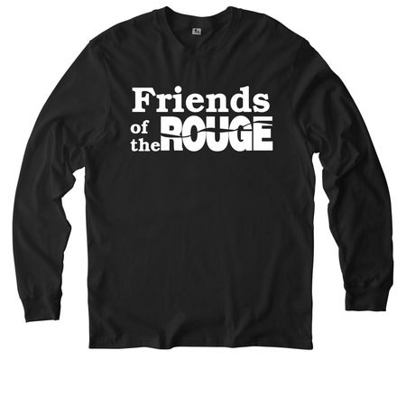 FOTR Watershed Map - White Logo, a Deep Black Allmade Organic Cotton Long Sleeve Tee