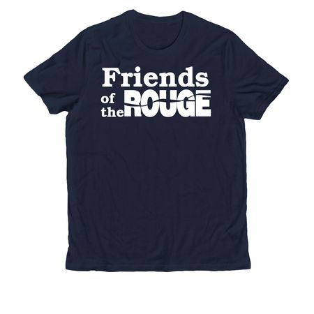 FOTR Watershed Map - White Logo, a Night Sky Navy Allmade Organic Cotton Unisex Tee