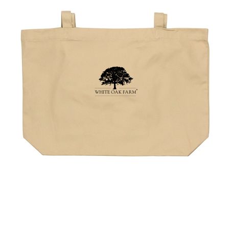White Oak Farm- Tote Bags, a Oyster Large Organic Cotton Tote Bag