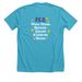 Walk Today for Women Tomorrow, a Heather Aqua Premium Unisex Tee (back-view)