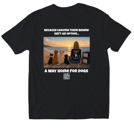 We don't leave them behind, a Black Softstyle Cotton Tee
