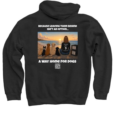We don't leave them behind, a Black Pullover Hoodie