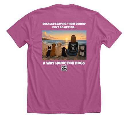 We don't leave them behind, a Heather Magenta Premium Unisex Tee