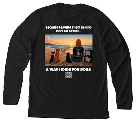 We don't leave them behind, a Solid Black Blend Premium Long Sleeve Tee