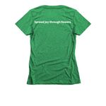 Petal It Forward, a Kelly Green Women's Slim Fit Tee (back-view)