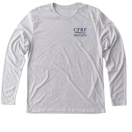 CFRF Blue Wave Merch, a Heather White Triblend Long Sleeve Tee