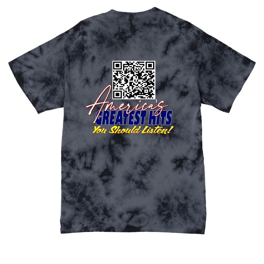 Stone Wash Jake, a Black Crystal Tie Dye Tee (back-view)