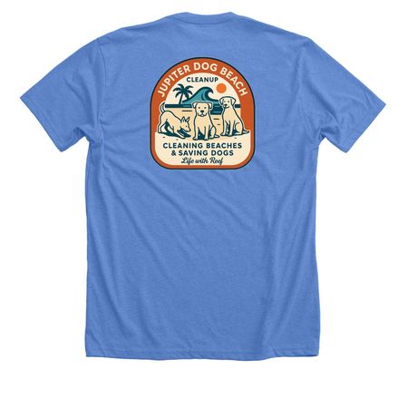 Jupiter Dog Beach Initiative&nbsp;, a Heather Columbia Blue Premium Unisex Tee