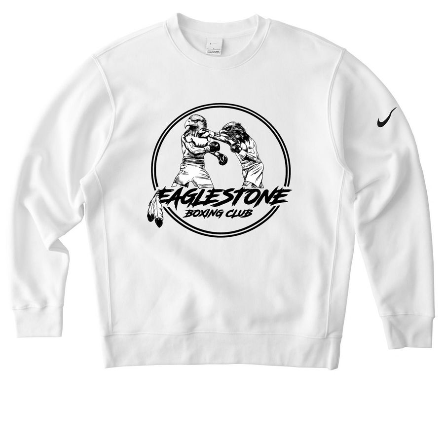 Team Armand "The Protagonist", a White Nike Club Fleece Crewneck Sweatshirt