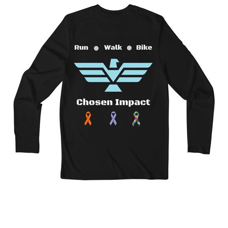 Inner Warrior Collective&nbsp;, a Black Youth UV Performance Long Sleeve Tee (back-view)