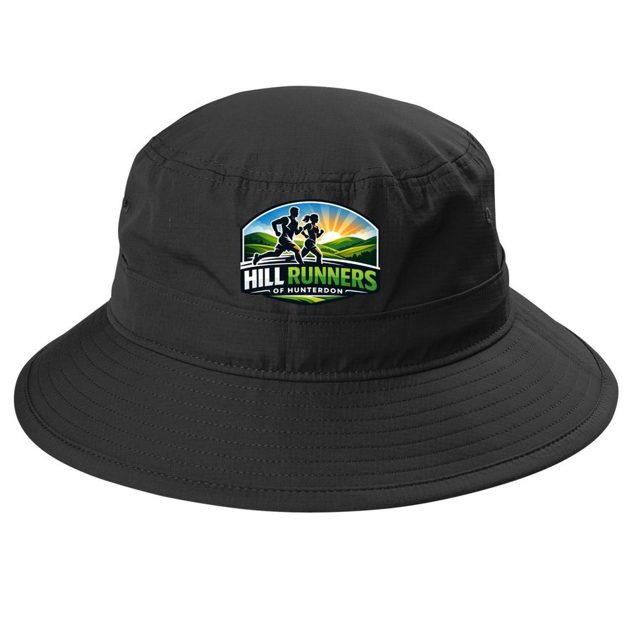 HRH Bucket Hats, a Black Printed UV Bucket Hat