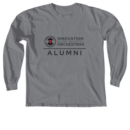 Orchestra Alumni Gear, a Granite Comfort Colors Long Sleeve Tee